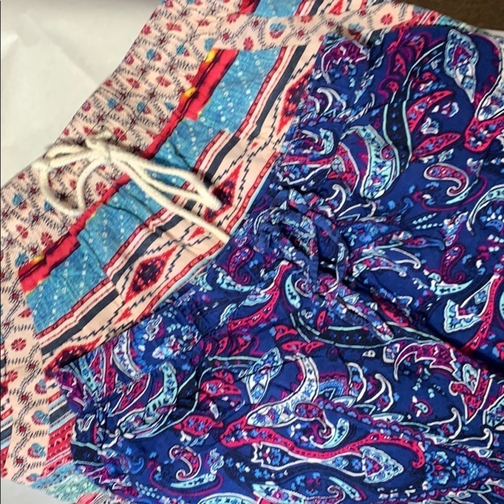 Two Pairs Boho Drawstring Waist Xs Summer Shorts … - image 3